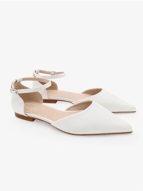 Kailee P Satin Pointy Toe Wedding Flats